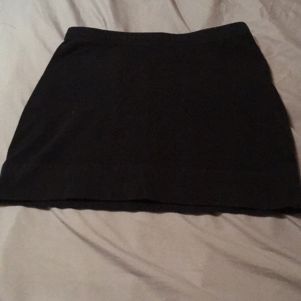 Black mini skirt